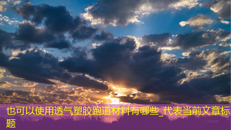 透气塑胶跑道材料有哪些_